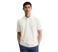 Poloshirt MARC O'POLO "aus Bio-Baumwoll-Mix", Herren, Gr. XXL, weiß (silky weiß), Obermaterial: 95% Baumwolle, 5% Elasthan, unifarben, regular fit, Shirts (42914925-XXL) silky weiß