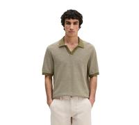 Poloshirt MARC O'POLO "aus Bio-Baumwolle und Leinen", Herren, Gr. M, fresh seaweed, Obermaterial: 87% Baumwolle, 13% Leinen, gestreift, regular fit, Rippbündchen, Shirts (84792826-M) fresh seaweed