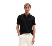 Poloshirt MARC O'POLO "aus mittelschwerem Bio-Baumwoll-Viskose-Mix", Damen, Gr. 3XL, schwarz, Obermaterial: 50% Baumwolle, 48% Viskose, 2% Elasthan, unifarben, slim fit, Rippbündchen, Shirts (30486610