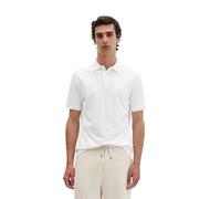 Poloshirt MARC O'POLO "aus mittelschwerem Bio-Baumwoll-Viskose-Mix", Herren, Gr. XL, weiß, Obermaterial: 50% Baumwolle, 48% Viskose, 2% Elasthan, unifarben, slim fit, Rippbündchen, Shirts (95393113-XL
