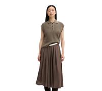 Poloshirt MARC O'POLO "aus Organic Cotton-Qualität", Damen, Gr. M, stone taupe melange, Obermaterial: 100% Baumwolle, unifarben, loose fit, Bündchen, Shirts (16871508-M) stone taupe melange