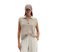 Poloshirt MARC O'POLO "aus Organic Cotton-Qualität", Damen, Gr. XXL, natural, Obermaterial: 100% Baumwolle, unifarben, loose fit, Bündchen, Shirts (99880804-XXL) natural