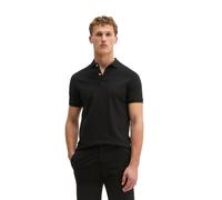 Poloshirt MARC O'POLO "aus Organic Cotton-Stretch", Herren, Gr. S, schwarz, Obermaterial: 95% Baumwolle, 5% Elasthan, unifarben, Basic, Rippbündchen, Shirts (55618751-S) schwarz