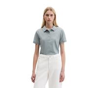 Poloshirt MARC O'POLO "aus Piqué-Jersey", Damen, Gr. S, grau (quiet sea), Obermaterial: 96% Baumwolle, 4% Elasthan, unifarben, regular fit, Shirts (30124500-S) quiet sea