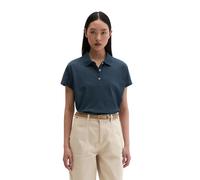 Poloshirt MARC O'POLO "aus Piqué-Jersey", Damen, Gr. XXL, blau (deep night blau), Obermaterial: 96% Baumwolle, 4% Elasthan, unifarben, regular fit, Shirts (53486955-XXL) deep night blau