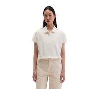 Poloshirt MARC O'POLO "aus Piqué-Jersey", Damen, Gr. XXL, weiß (weiß cotton), Obermaterial: 96% Baumwolle, 4% Elasthan, unifarben, regular fit, Shirts (83494141-XXL) weiß cotton