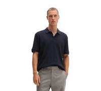 Poloshirt MARC O'POLO "aus reiner Bio-Baumwolle", Herren, Gr. XL, schwarz navy, Obermaterial: 97% Baumwolle, 3% Elasthan, unifarben, regular fit, Rippbündchen, Shirts (72517121-XL) schwarz navy