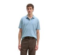 Poloshirt MARC O'POLO "aus schwerem Bio-Baumwoll-Jersey", Herren, Gr. M, blau (dusted blau), Obermaterial: 100% Baumwolle, unifarben, loose fit, Rippbündchen, Shirts (67904452-M) dusted blau