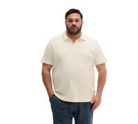 Poloshirt MARC O'POLO "aus schwerem Ripp-Jersey", Herren, Gr. 3XL, beige (silky weiß), Obermaterial: 100% Baumwolle, unifarben, regular fit, Shirts (20779763-XXXL) silky weiß