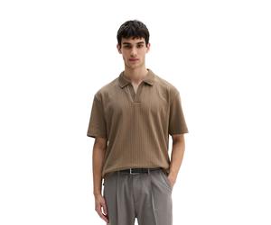 Poloshirt MARC O'POLO "aus schwerem Ripp-Jersey", Herren, Gr. L, frozen taupe, Obermaterial: 100% Baumwolle, unifarben, loose fit, Shirts (59130464-L) frozen taupe