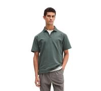 Poloshirt MARC O'POLO "aus schwerem Ripp-Jersey", Herren, Gr. XL, grün (skipping stone), Obermaterial: 100% Baumwolle, unifarben, loose fit, Shirts (84209418-XL) skipping stone