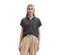 Poloshirt MARC O'POLO "aus Slub Jersey", Damen, Gr. S, oxide grau, Obermaterial: 100% Baumwolle, unifarben, regular fit, Shirts (12839521-S) oxide grau