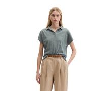 Poloshirt MARC O'POLO "aus Slub Jersey", Damen, Gr. XXL, quiet sea, Obermaterial: 100% Baumwolle, unifarben, regular fit, Shirts (65497135-XXL) quiet sea