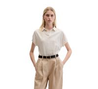 Poloshirt MARC O'POLO "aus Slub Jersey", Damen, Gr. XXL, weiß (weiß cotton), Obermaterial: 100% Baumwolle, unifarben, regular fit, Shirts (12717027-XXL) weiß cotton