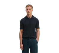 Poloshirt MARC O'POLO "aus weichem Bio-Baumwoll-Mix", Herren, Gr. XL, schwarz (schwarz navy), Obermaterial: 94% Baumwolle, 6% Polyester, unifarben, regular fit, Rundhals, Strickbündchen, Shirts (59646