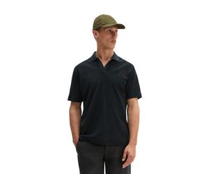 Poloshirt MARC O'POLO "aus weichem Jersey-Frottee", Herren, Gr. L, schwarz, Obermaterial: 100% Baumwolle, unifarben, regular fit, normaler Saum, Shirts (63114517-L) schwarz