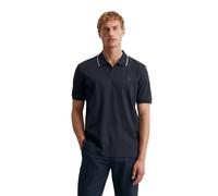 Poloshirt MARC O'POLO "aus weicher Bio-Baumwolle", Herren, Gr. M, blau (schwarz navy), Obermaterial: 100% Baumwolle, unifarben, skinny fit, Shirts (88842357-M) schwarz navy