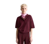 Poloshirt MARC O'POLO DENIM "aus Crinkled Organic Cotton-Mix", Damen, Gr. M, merlot rot, Obermaterial: 81% Baumwolle, 19% Polyamid, unifarben, regular fit, Shirts (35189438-M) merlot rot