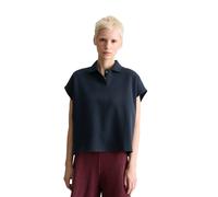 Poloshirt MARC O'POLO DENIM "aus Organic Cotton", Damen, Gr. S, blau depths, Obermaterial: 100% Baumwolle, unifarben, Shirts (39885222-S) blau depths
