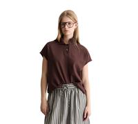 Poloshirt MARC O'POLO DENIM, Damen, Gr. M, braun (burnt aubergine), Single Jersey, Obermaterial: 100% Baumwolle, weit normal, Shirts, wide aus schwerem Single Jersey (95897557-M) burnt aubergine