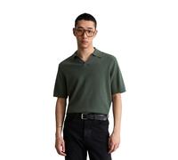 Poloshirt MARC O'POLO DENIM "aus strukturiertem Bio-Baumwoll-Mix", Herren, Gr. M, grün (moss grün), Obermaterial: 75% Baumwolle, 25% Polyamid, unifarben, relaxed fit, Rippbündchen, Shirts (23113717-M)