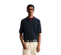 Poloshirt MARC O'POLO DENIM "aus strukturiertem Bio-Baumwoll-Mix", Herren, Gr. S, blau (peppercorn grau), Obermaterial: 75% Baumwolle, 25% Polyamid, unifarben, relaxed fit, Rippbündchen, Shirts (61701