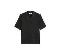 Poloshirt MARC O'POLO DENIM, Damen, Gr. XL, broken graphite, Strick, Obermaterial: 100% Baumwolle, regular fit normal, Rippbündchen, Shirts, mit Waffelstruktur, regular fit (63768062-XL) broken graphi