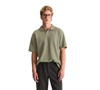 Poloshirt MARC O'POLO DENIM "mit feiner Bouclé-Struktur", Herren, Gr. M, chalky sage, Obermaterial: 64% Baumwolle, 35% Polyester, 1% Elasthan, unifarben, relaxed fit, normaler Saum, Shirts (55387121-M