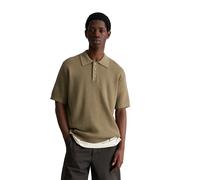 Poloshirt MARC O'POLO DENIM "mit Waffelstruktur", Damen, Gr. S, soft braun, Obermaterial: 100% Baumwolle, unifarben, regular fit, Shirts (84073036-S) soft braun