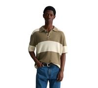 Poloshirt MARC O'POLO DENIM "mit Waffelstruktur", Herren, Gr. S, light beige, Obermaterial: 100% Baumwolle, gestreift, regular fit, Shirts (68556649-S) light beige