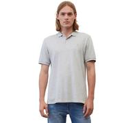 Poloshirt MARC O'POLO "aus reiner Bio-Baumwolle", Herren, Gr. 3XL, grau (iron grau melange), Obermaterial: 100% Baumwolle, unifarben, regular fit, Rippbündchen, Shirts (55168656-XXXL) iron grau melang