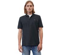 Poloshirt MARC O'POLO, Herren, Gr. L, blau (schwarz night), Piqué, Obermaterial: 100% Baumwolle, Shirts (26763923-L) schwarz night