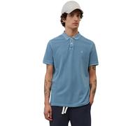Poloshirt MARC O'POLO, Herren, Gr. M, blau (kaschmir, blau), Piqué, Obermaterial: 100% Baumwolle, regular fit hüftlang, Flachstrickbündchen, Shirts, mit dezenter Logostickerei (48135745-M) kaschmir, b