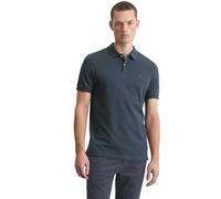 Poloshirt MARC O'POLO, Herren, Gr. XXL, blau (blau washed), Obermaterial: 95% Baumwolle, 5% Elasthan, unifarben, Shirts, im klassischen Look (61272928-XXL) blau washed