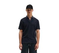Poloshirt MARC O'POLO, Herren, Gr. XXL, schwarz navy, Frottee, Obermaterial: 100% Baumwolle, regular fit, Shirts, regular aus weichem Jersey-Frottee (54521365-XXL) schwarz navy