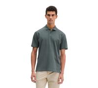 Poloshirt MARC O'POLO "im strukturierten Karo-Jacquard", Herren, Gr. L, skipping stone, Obermaterial: 100% Baumwolle, unifarben, regular fit, ohne Bündchen, Shirts (14726564-L) skipping stone