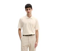 Poloshirt MARC O'POLO "im strukturierten Karo-Jacquard", Herren, Gr. XL, silky weiß, Obermaterial: 100% Baumwolle, unifarben, regular fit, ohne Bündchen, Shirts (88699450-XL) silky weiß