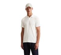 Poloshirt MARC O'POLO "in softer Slub-Jersey-Qualität", Herren, Gr. XL, weiß (m101), Obermaterial: 100% Baumwolle, unifarben, figurbetont, Umschlagbund, Shirts (84840227-XL) m101