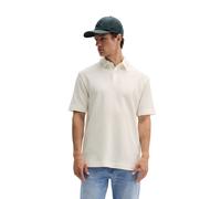 Poloshirt MARC O'POLO "mit feiner Struktur", Herren, Gr. XL, beige (silky weiß), Obermaterial: 100% Baumwolle, unifarben, regular fit, normaler Saum, Shirts (78213449-XL) silky weiß