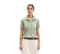 Poloshirt MARC O'POLO "mit Material-Mix-Details", Damen, Gr. XS, calm sage, Obermaterial: 100% Baumwolle, unifarben, slim fit, normaler Saum, Shirts (79430607-XS) calm sage