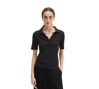 Poloshirt MARC O'POLO "mit TENCEL™ Modal", Damen, Gr. XS, schwarz, Obermaterial: 50% Modal, 50% Baumwolle, unifarben, slim fit, normaler Saum, Shirts (67991610-XS) schwarz