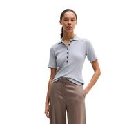 Poloshirt MARC O'POLO "mit TENCEL™ Modal", Damen, Gr. XXL, grau horizon, Obermaterial: 58% Baumwolle, 38% Modal, 4% Elasthan, unifarben, slim fit, Shirts (51863052-XXL) grau horizon