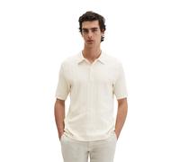 Poloshirt MARC O'POLO "mit vertikaler Strickstruktur", Herren, Gr. L, weiß cotton, Obermaterial: 100% Baumwolle, unifarben, regular fit, Bündchen, Shirts (52208103-L) weiß cotton