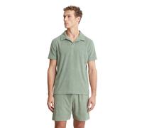 Poloshirt MARC O'POLO "Terry Towel", Herren, Gr. XL, grün (sea spray), Frottee, Obermaterial: 80% Baumwolle, 20% Polyester, unifarben, bequem normal, V-Ausschnitt, Shirts, Frottee-Qualität, weich, Kur