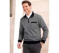 Poloshirt MARCO DONATI "Langarm-Shirt", Herren, Gr. 56/58, schwarz (schwarz, gestreift), 65% Baumwolle, 35% Polyester, meliert, Shirts (42899257-56) schwarz, gestreift