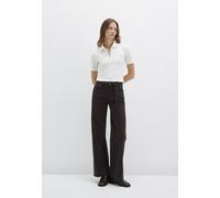 Poloshirt MAVI "HALF ZIP FASHION JERSEY", Damen, Gr. XL, antique weiß, 55% Viskose, 41% Polyester, 4% Elasthan, figurbetont normal, ohne Ausschnitt, Shirts, Top kurzarm (86402124-XL) antique weiß