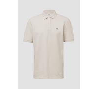 Poloshirt mit kleinem Labelpatch und Flammgarnstruktur XL creme 2163494.0330.XL