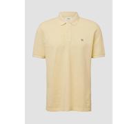 Poloshirt mit kleinem Labelpatch und Flammgarnstruktur XL gelb 2163494.1210.XL