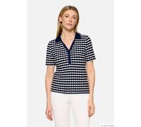 betty barclay - so cosy - - Poloshirt Dunkelblau/Weiß - Gr. - 46