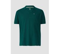 Poloshirt mit Struktur-Streifen und offenem Kragen 4XL grün 2172130.7953.4XL